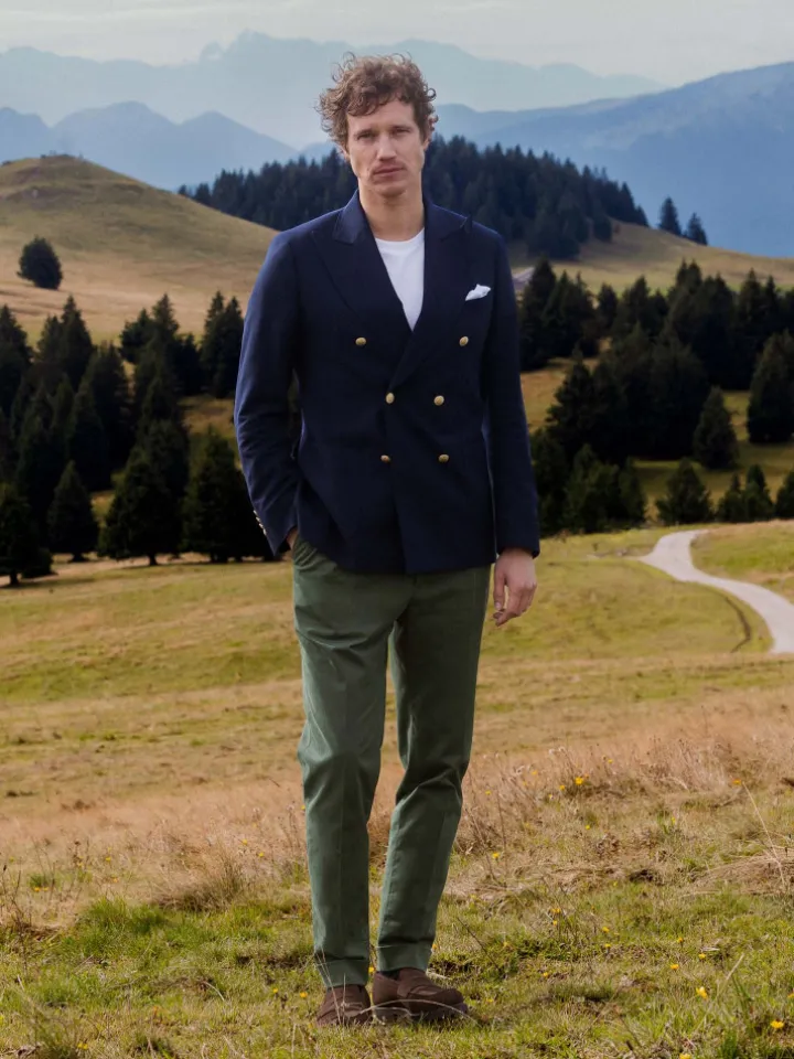 Pantalon à pinces vert thym - Bilbao