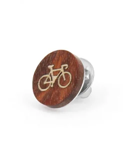 Pin's vélo de course en bois