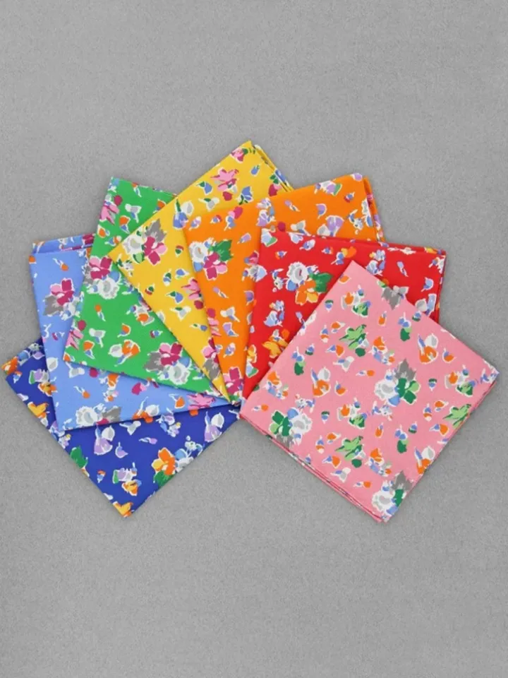 Pochette de costume à fleurs rouge