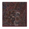Pochette de costume à motif cachemire en laine réversible bordeaux
