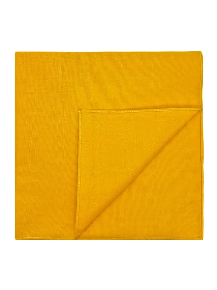 Pochette de costume curry en coton Sorrente