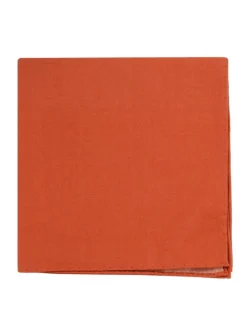 Pochette de costume en soie terracotta Amalfi