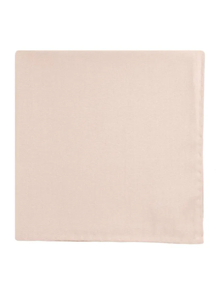 Pochette de costume en soie rose nude Amalfi