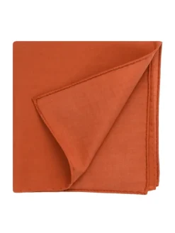 Pochette de costume en soie terre battue Amalfi
