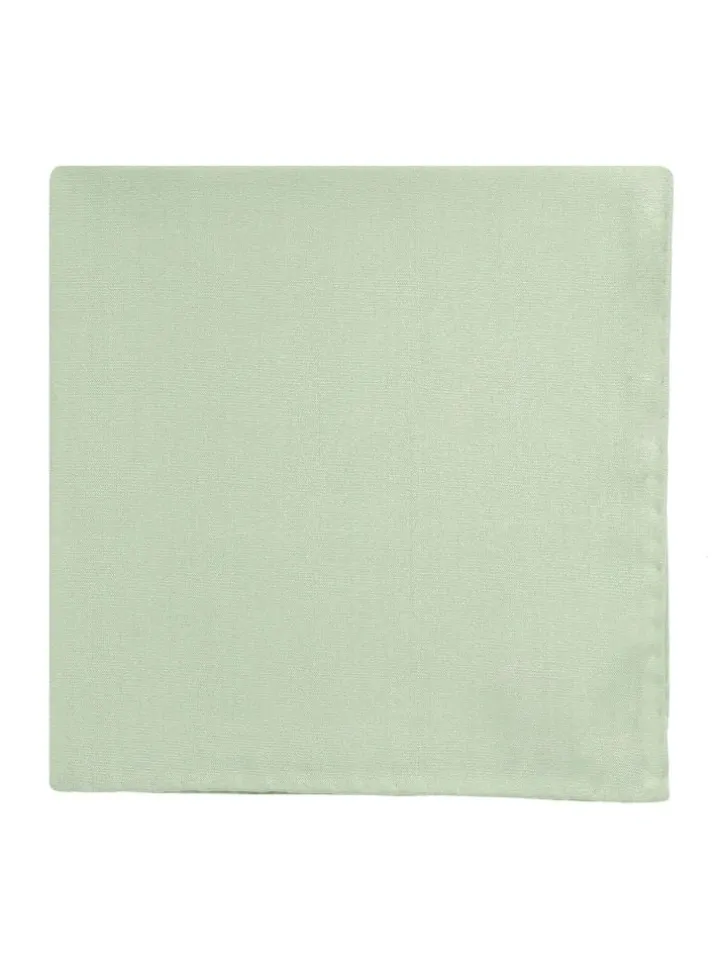 Pochette de costume en soie vert amande Amalfi