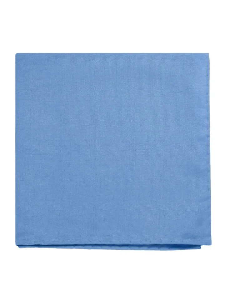 Pochette de costume en soie bleu roi Amalfi