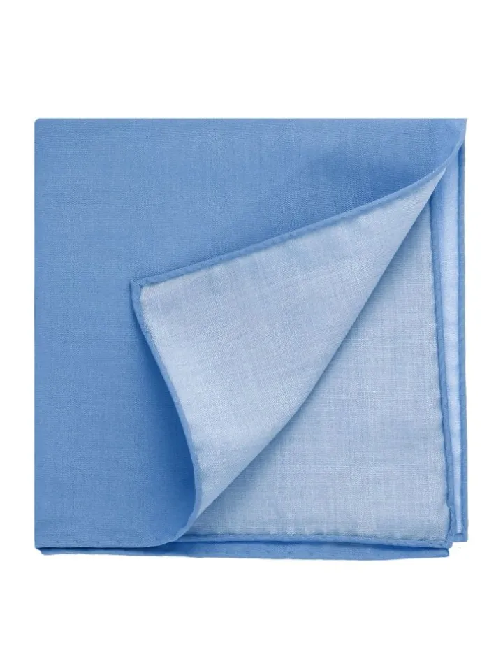 Pochette de costume en soie bleu roi Amalfi