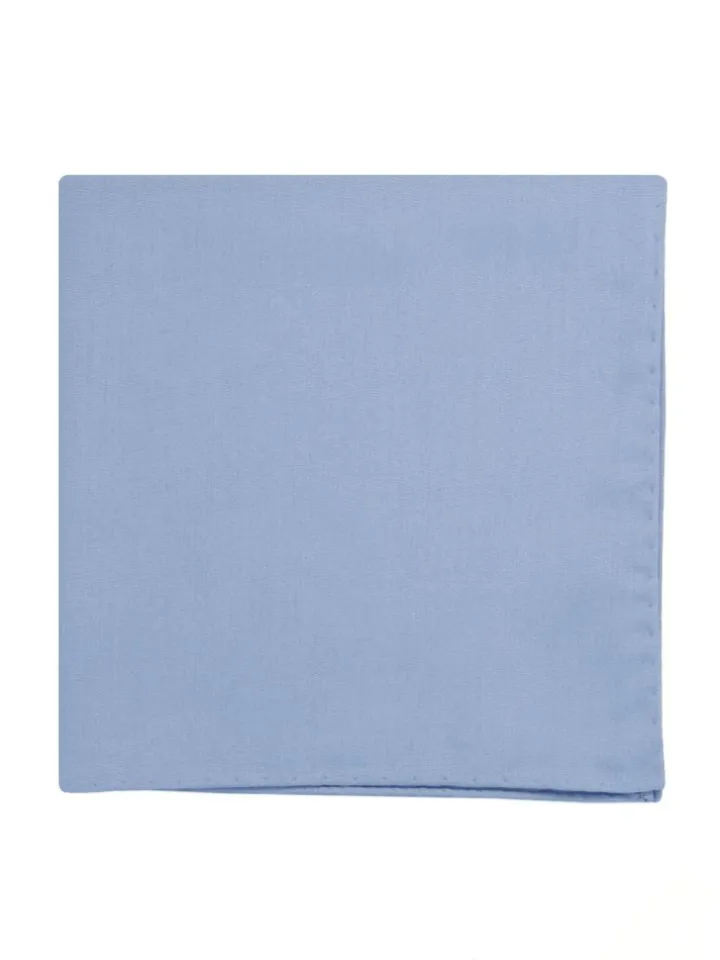 Pochette de costume en soie bleu ciel Amalfi