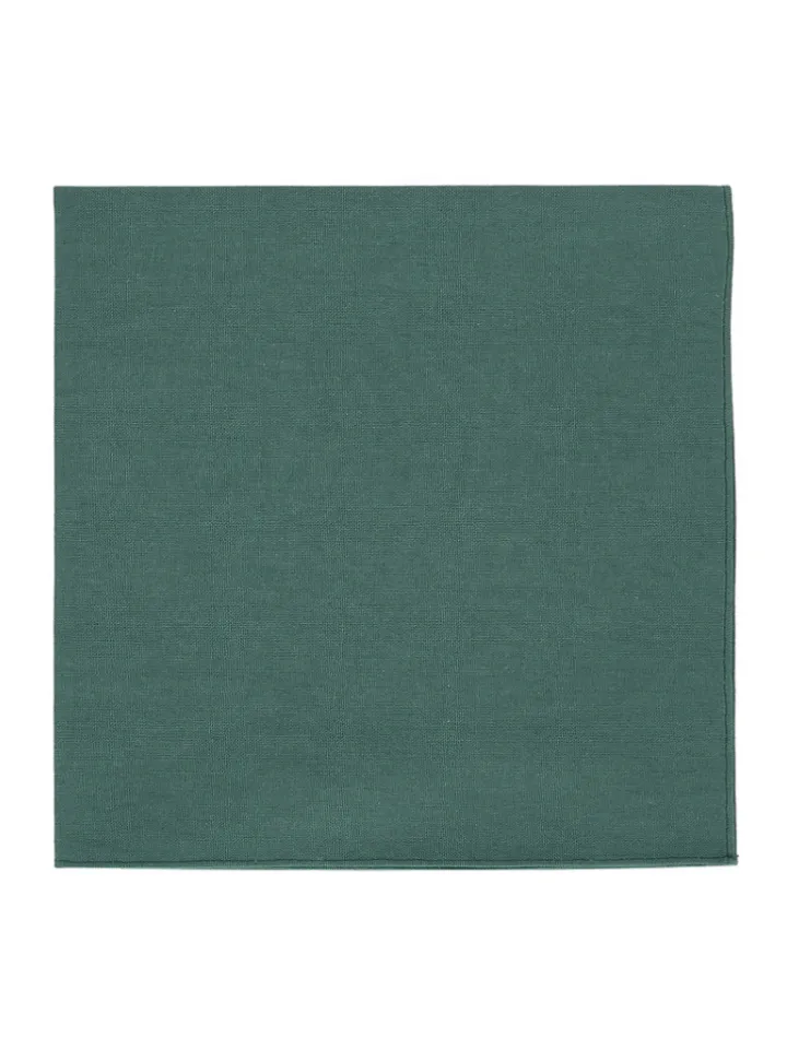 Pochette de costume vert thym en coton Sorrente