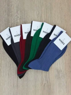 Semainier de 7 paires de chaussettes en fil d'Écosse - Couleurs classiques