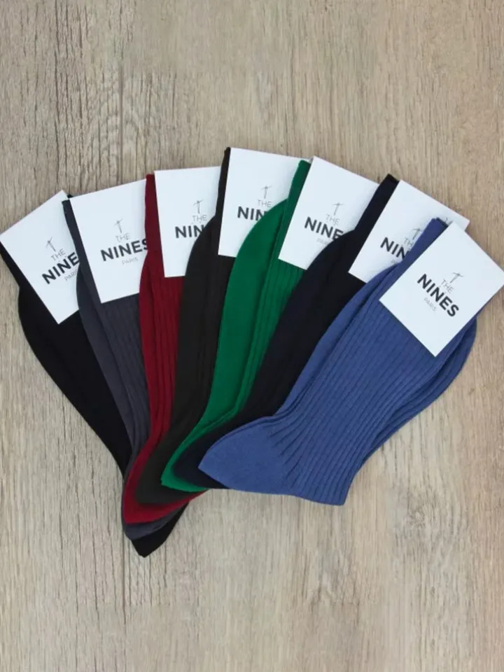 Semainier de 7 paires de chaussettes en fil d'Écosse - Couleurs classiques