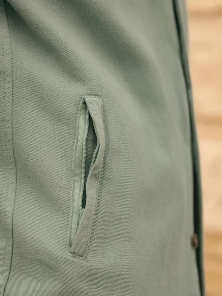 Surchemise vert eucalyptus lin et coton Menorca