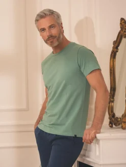 T-shirt technique vert eucalyptus